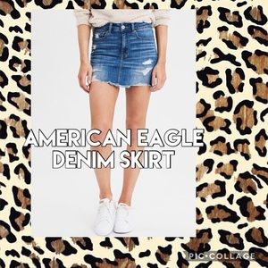 American Eagle Denim High Waisted Mini Skirt